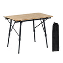 Outdoor Camping Teleskop Klapptisch Holzmaserung Aluminiumlegierung Schreibtisch Garten Picknick Grill Selbstfahrender Reisetisch