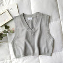 GOPLUS Frauen V-Ausschnitt Strickweste 2021 Neue Frühling Herbst Pullover Westen Kurze Weibliche Beiläufige Ärmellose Twist Strickpullover C9510