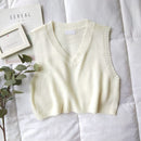 GOPLUS Frauen V-Ausschnitt Strickweste 2021 Neue Frühling Herbst Pullover Westen Kurze Weibliche Beiläufige Ärmellose Twist Strickpullover C9510