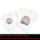 1pcs Rainbow Mommy and Me Shirt Fashion Family Matching Clothes Rainbow Mama and Mini T Shirt Cute Family Look Outfits