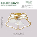 Lámpara de ventilador de techo LED Lámpara de techo minimalista moderna Comedor Dormitorio Lámpara de sala de estar Luz de ventilador redonda