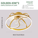 Lámpara de ventilador de techo LED Lámpara de techo minimalista moderna Comedor Dormitorio Lámpara de sala de estar Luz de ventilador redonda