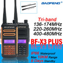 2020 BF X3 Plus High Power Walkie Talkie Long Range Tri-Band Ham CB Radio Tragbarer HF-Transceiver BaoFeng UV-5R Update-Version