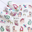 WUF 1 Blatt 2021 DIY Designer Wassertransfer Tipps Nail Art Rosa Rose Blume Aufkleber Aufkleber Frauen Schönheit Hochzeit Nägel