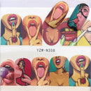 WUF 1 Blatt 2021 DIY Designer Wassertransfer Tipps Nail Art Rosa Rose Blume Aufkleber Aufkleber Frauen Schönheit Hochzeit Nägel