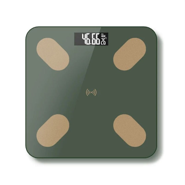 Báscula de grasa corporal con Bluetooth, báscula de IMC, báscula electrónica inteligente, báscula de peso Digital LED para baño, analizador de composición corporal