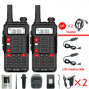 2Pcs Baofeng UV10R Walkie Talkie 10W VHF UHF Dual Band Zwei-Wege-CB-Amateurfunk UV 10R Tragbarer USB-Ladefunk-Transceiver UV5R