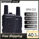 2 stücke OPPXUN C51 MINI Walkie Talkie Tragbare Amateurfunkstation Telsiz Headset Transceiver Kinder Langstrecken cb Telefon CD