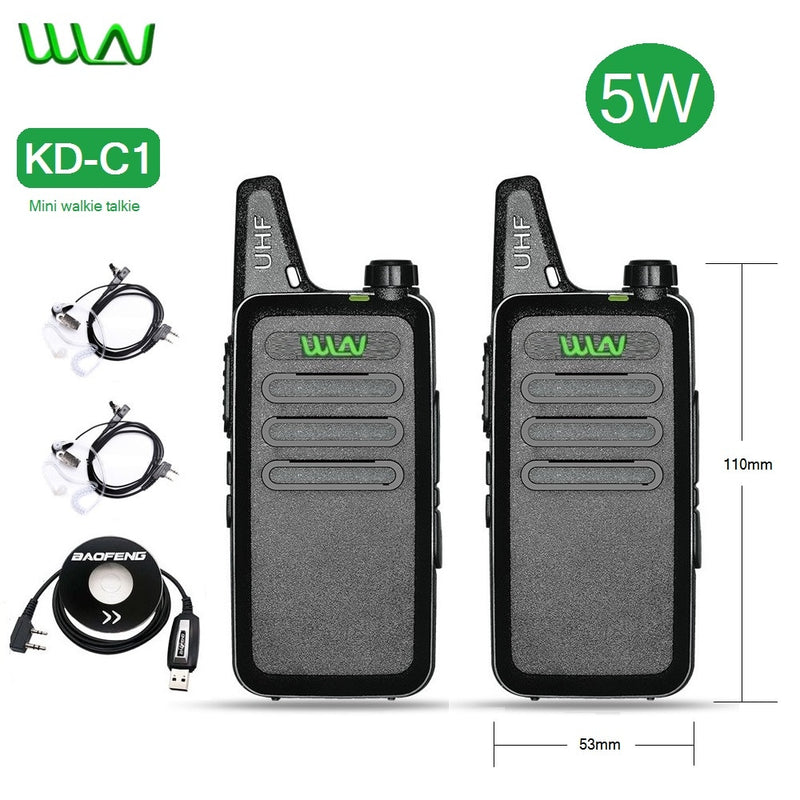 1/2/3/4/5/6PCS Mini-Walkie-Talkies WLN KD-C1 CB-Radiosender UHF 430-440 KDC1 Amateurfunk-Transceiver Amateur Klares Sprachsignal