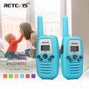 Retevis RT637 RT37 Walkie Talkie Kinder 2pcs Sechs Farben Kinderradio Festival Geburtstagsgeschenk Push To Talk für Kinder Woki Toki