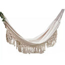 Deluxe Doppel-Hängematten-Schaukel, neu, groß, 2 Personen, Boho, 2 x 1,5 m, brasilianische Makramee-Fransen, zum Aufhängen, Geschenk für Papa