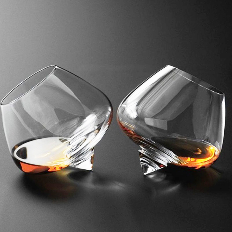 Fashioned Irregular Whiskey Glass Vintage Brandy Cocktail Beer Tumbler Glass Cup Bar Drinkware Glass Coffe Wine Mug RUM Cup