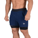 Neue Laufshorts Sommer Herren Gym Fitness Bodybuilding Training schnell trocknende Shorts Herren Jogging Laufsport 2-in-1-Shorts