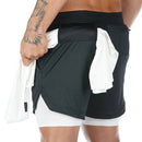 Neue Laufshorts Sommer Herren Gym Fitness Bodybuilding Training schnell trocknende Shorts Herren Jogging Laufsport 2-in-1-Shorts