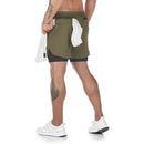 Neue Laufshorts Sommer Herren Gym Fitness Bodybuilding Training schnell trocknende Shorts Herren Jogging Laufsport 2-in-1-Shorts