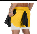 Neue Laufshorts Sommer Herren Gym Fitness Bodybuilding Training schnell trocknende Shorts Herren Jogging Laufsport 2-in-1-Shorts