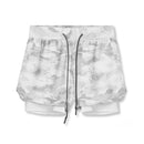 Neue Laufshorts Sommer Herren Gym Fitness Bodybuilding Training schnell trocknende Shorts Herren Jogging Laufsport 2-in-1-Shorts