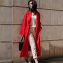 cashmere Female overcoat winter 2020 oversized long coat women handmade double faced wool coats