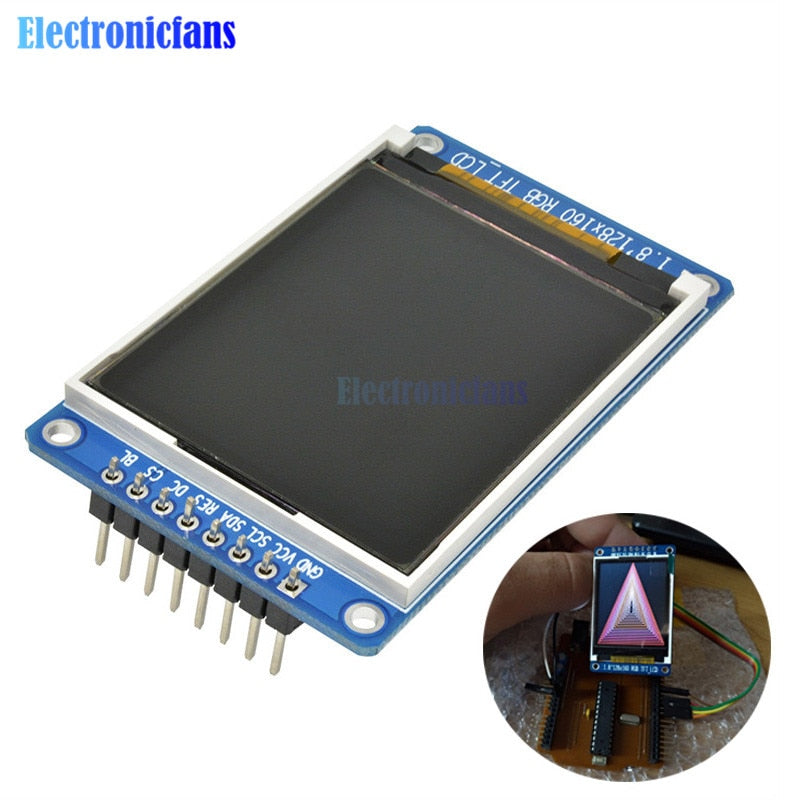 1,8 "1,8 pulgadas 128x160 SPI pantalla LCD TFT a todo Color 128*160 módulo ST7735S 3,3 V reemplazar fuente de alimentación OLED para Arduino DIY KIT