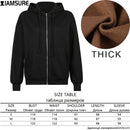 IAMSURE Schmetterlingsmuster Reißverschluss Lässige Lose 90er Hoodies Herbst y2k Mode Langarm Grau Oversize Sweatshirts Für Frauen