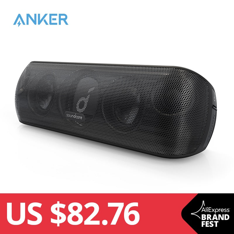 Anker Soundcore Motion+ Altavoz Bluetooth con audio de alta resolución de 30 W, graves y agudos extendidos, altavoz portátil inalámbrico de alta fidelidad