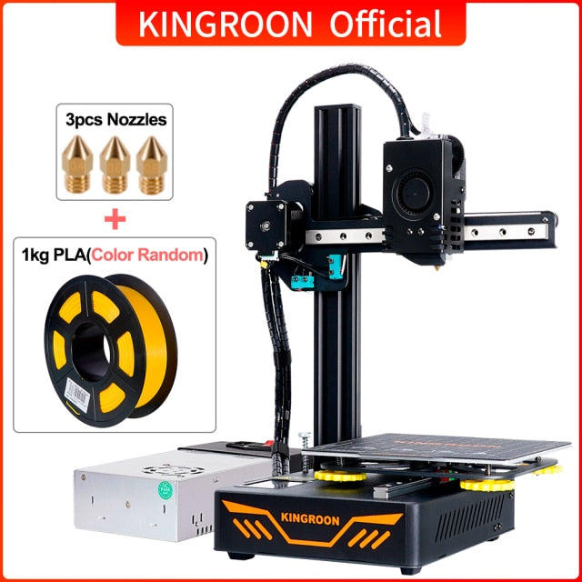 Impresora 3D KINGROON KP3S, impresión de alta precisión, Kit de impresora 3d DIY mejorado, tamaño de impresión de pantalla táctil 180*180*180mm