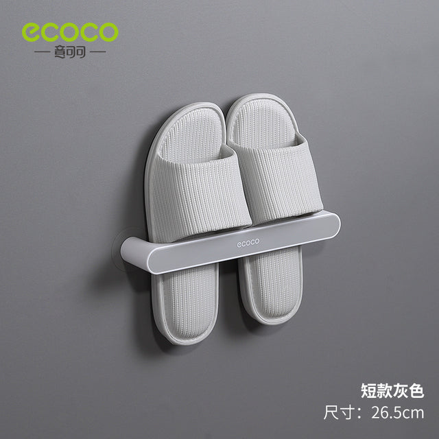 ECOCO Wall-mounted Bathroom Slipper Organizer Storage Rack Does Not Take Up Space Slippers Rack for Bathroom Accessories