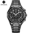 WWOOR 2021, nuevos relojes para hombre, marca superior, reloj de cuarzo de acero inoxidable dorado de lujo para hombre, cronógrafo deportivo resistente al agua, reloj Masculino