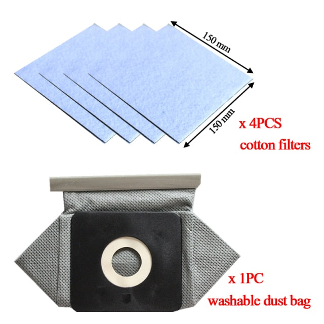 Bolsa de polvo de tela para aspiradora Universal lavable para Philips para LG para Haier para Samsung bolsa de aspiradora reutilizable 11x10cm