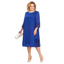 Envío rápido vestidos de madre de la novia 2021 chifón de talla grande de manga larga vestido de fiesta de boda bata de noche de boda платье