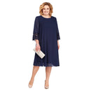 Envío rápido vestidos de madre de la novia 2021 chifón de talla grande de manga larga vestido de fiesta de boda bata de noche de boda платье