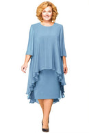 Envío rápido vestidos de madre de la novia 2021 chifón de talla grande de manga larga vestido de fiesta de boda bata de noche de boda платье