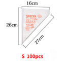 Bolsa de repostería desechable de 100 Uds., bolsas de confitería de tamaño S/M/L para decoración de pasteles, Fondant, utensilios para manga pastelera para hornear en la cocina