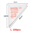 Bolsa de repostería desechable de 100 Uds., bolsas de confitería de tamaño S/M/L para decoración de pasteles, Fondant, utensilios para manga pastelera para hornear en la cocina