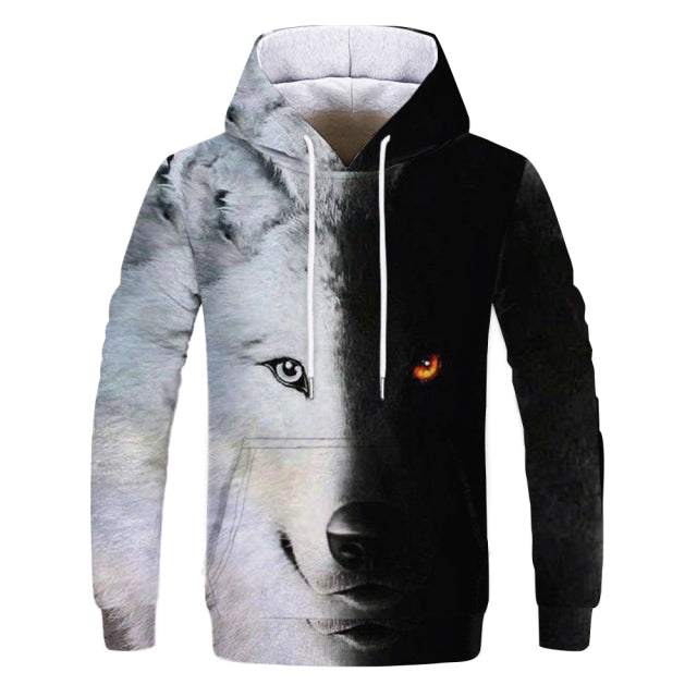 Marca de moda otoño león sudaderas con capucha piel de tigre blanco 3D todo impreso sudadera para hombre Unisex Zip pulóver chaqueta Casual