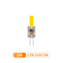 10 unids/lote COB LED G4 G9 E14 3W 6W bombilla de luz AC 12V 220V lámpara LED foco iluminación de araña reemplazar 30W 60W lámparas halógenas