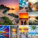 5D DIY Diamond Painting Landschaft Sonnenuntergang Meer Kit voller Bohrer Stickerei Landschaft Mosaik Kunst Bild von Strass Wohnkultur Geschenk