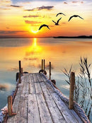 5D DIY Diamond Painting Landschaft Sonnenuntergang Meer Kit voller Bohrer Stickerei Landschaft Mosaik Kunst Bild von Strass Wohnkultur Geschenk