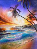 5D DIY Diamond Painting Landschaft Sonnenuntergang Meer Kit voller Bohrer Stickerei Landschaft Mosaik Kunst Bild von Strass Wohnkultur Geschenk
