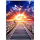 5D DIY Diamond Painting Landschaft Sonnenuntergang Meer Kit voller Bohrer Stickerei Landschaft Mosaik Kunst Bild von Strass Wohnkultur Geschenk