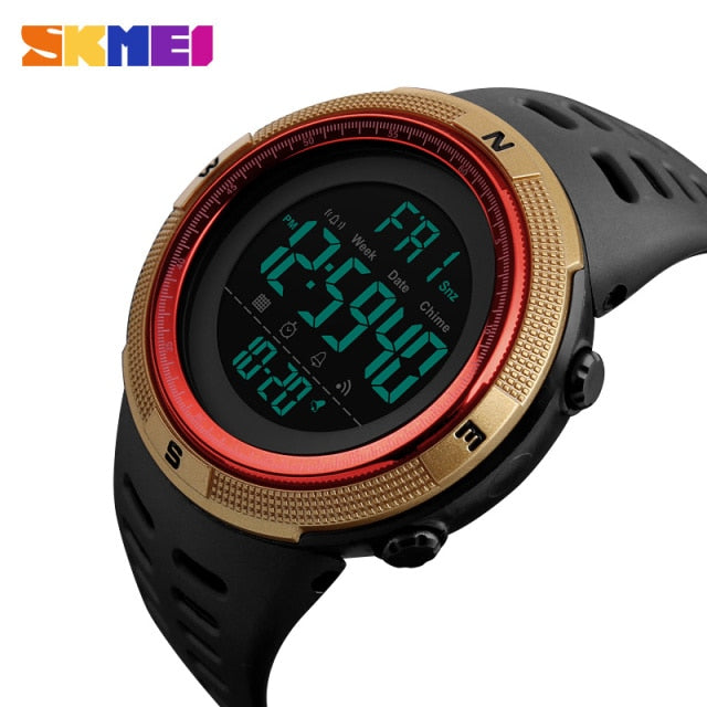 Marca SKMEI, relojes deportivos para hombre, reloj Digital LED resistente al agua con cuenta regresiva a la moda, reloj de pulsera militar para hombre, reloj Masculino