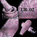 UR SUGAR Funkelnder Gel-Nagellack, reflektierender Glitzer-Nagellack, halbpermanenter Nagelkunstlack für Maniküre, benötigt einen Basis-Decklack