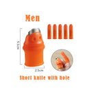 1 Juego de Protector de dedos de silicona con hoja para frutas, verduras, cuchillo de pulgar, protector de dedos, utensilios de cocina, accesorios de cocina