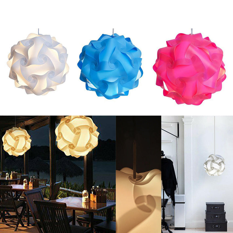 Dia.25CM Modern Ceiling Lampshade Elements IQ Puzzle Jigsaw Lamp Shade Creative DIY Chandelier Light