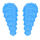 6/12 Uds. Tapas de silicona adaptables, tapas universales reutilizables para alimentos, tapa estirable lavable de silicona para envolver alimentos, accesorios de cocina