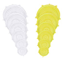 6/12 Uds. Tapas de silicona adaptables, tapas universales reutilizables para alimentos, tapa estirable lavable de silicona para envolver alimentos, accesorios de cocina