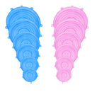 6/12 Uds. Tapas de silicona adaptables, tapas universales reutilizables para alimentos, tapa estirable lavable de silicona para envolver alimentos, accesorios de cocina