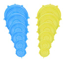 6/12 Uds. Tapas de silicona adaptables, tapas universales reutilizables para alimentos, tapa estirable lavable de silicona para envolver alimentos, accesorios de cocina