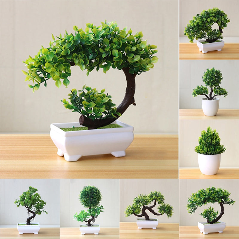 Künstliche Pflanzen im Topf Bonsai Gartendekoration im Freien gefälschte Pflanze Teen Room Decor Party Tischverzierung für Hausgartendekoration