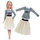 Vestido de Barbies elegante a la moda + 1 zapatos ropa Casual para ropa de Barbie de 11,8 pulgadas Accesorios zapatos, juguetes para niñas, regalo de cumpleaños
